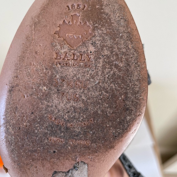 Baby blue Bally wedges with leather trim US 7 - Picture 7 of 8